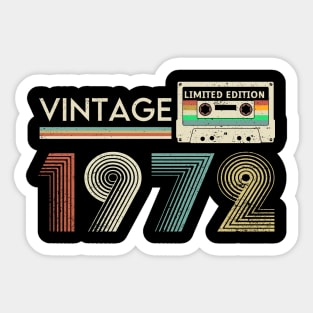 Vintage 1972 Limited Cassette Sticker